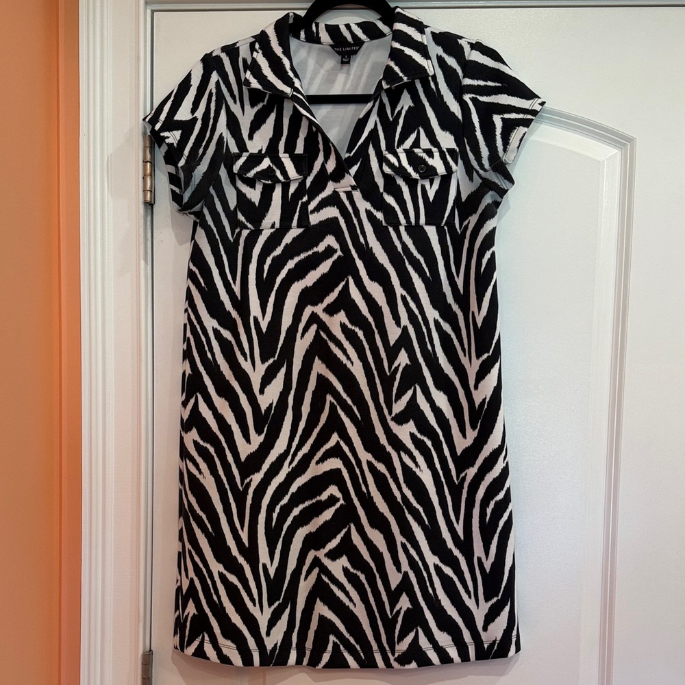 The Limited Zebra Print Black and White Dress